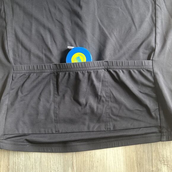 Canari Cycling Shirt Crew neck Unisex Front Zip Black And White Back Pockets ML - Picture 6 of 9